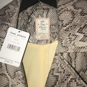 Free People Snakeskin Duster Jacket
